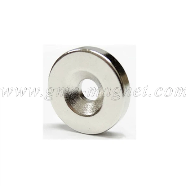 Imán de disco magnético de alta calidad, anillo magnético avellanado, agujero avellanado
